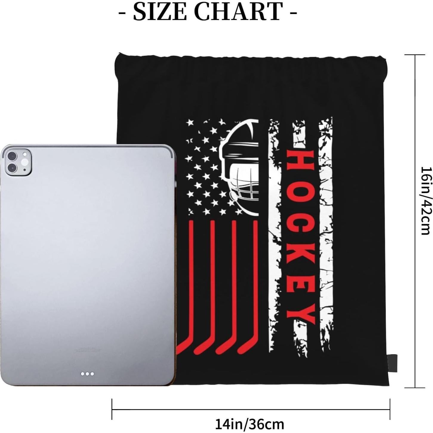 Mochila Unisex AIMASTZ con Cuerda Hockey Flag 36x42cm