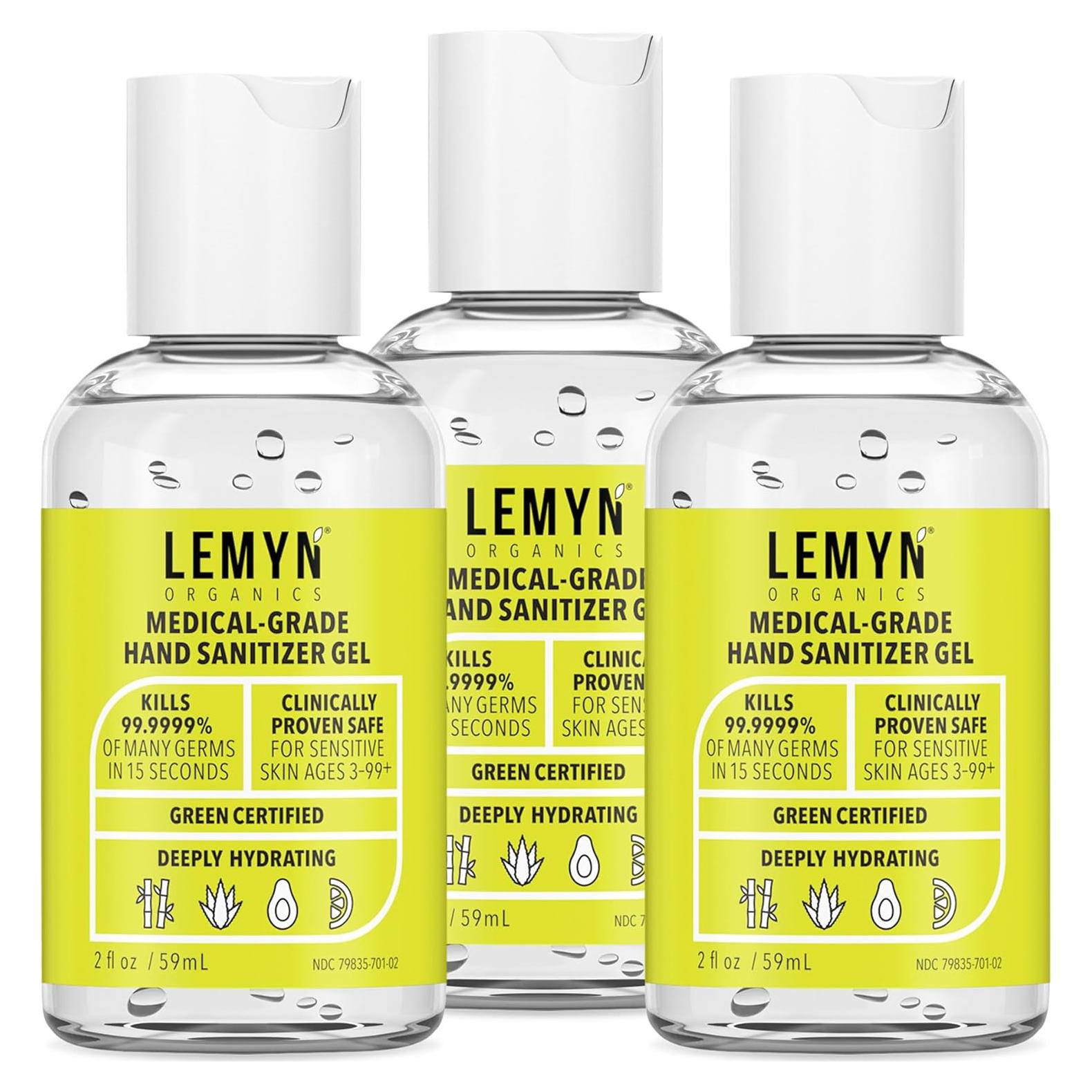 Gel desinfectante de manos Lemyn Organics 97% orgánico 3 unidades
