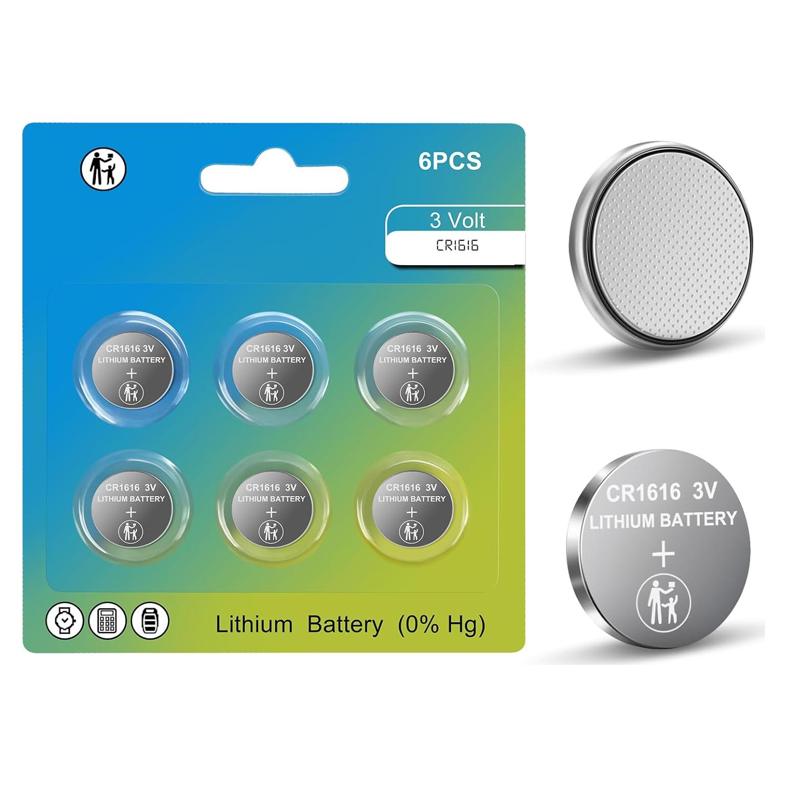 Baterías CR1616 de Litio LeKai - Paquete de 6 Unidades 3V