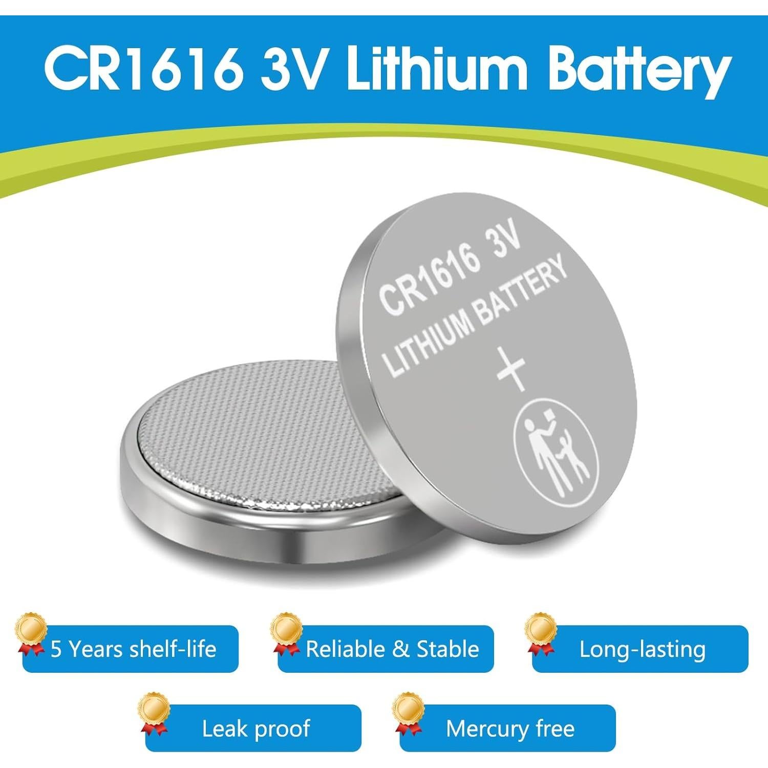 Baterías CR1616 de Litio LeKai - Paquete de 6 Unidades 3V