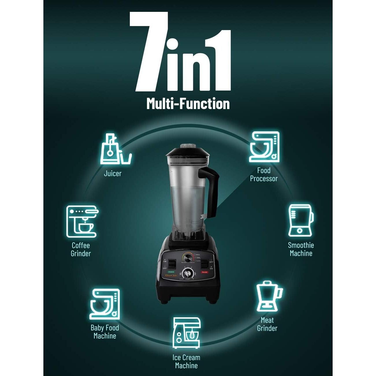 Mezclador Profesional WantJoin 2L 1800W con Temporizador