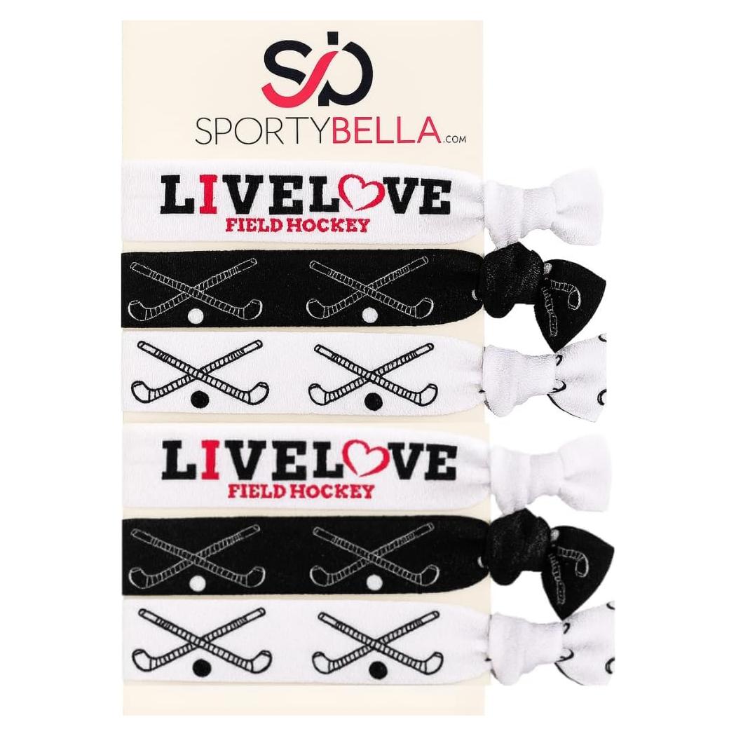 Ligas para el cabello de hockey sobre campo Infinity Collection - 6 unidades