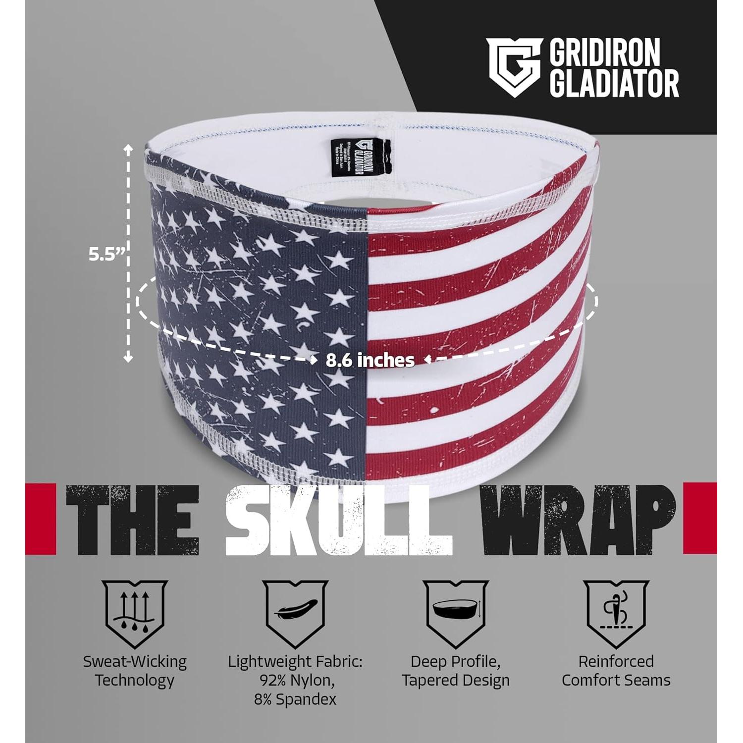 Bandana Deportiva Gridiron Gladiator - Cinta para la Cabeza Roja