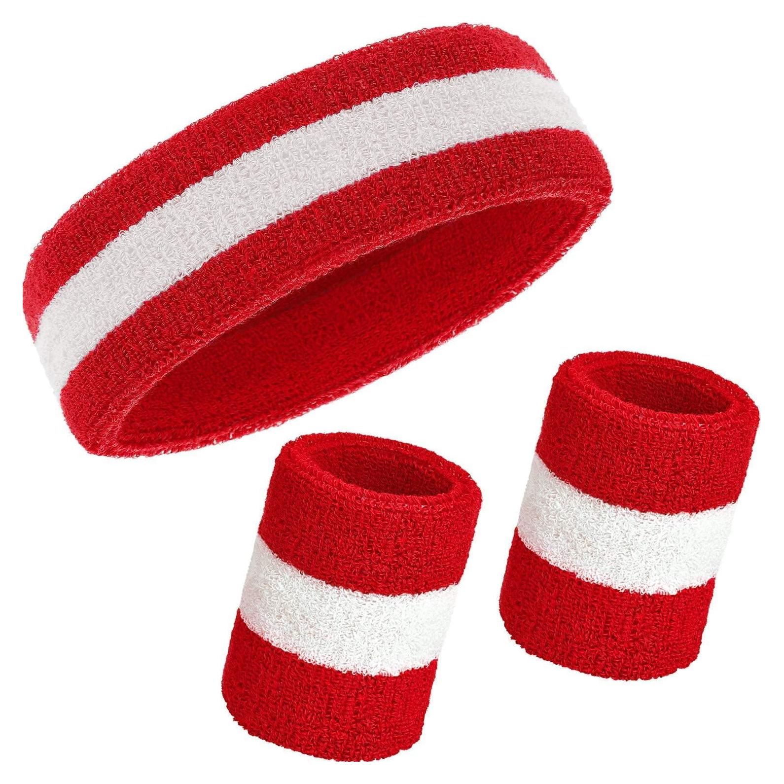 Conjunto de Muñequera y Diadema E-lishine - Algodón Absorbente