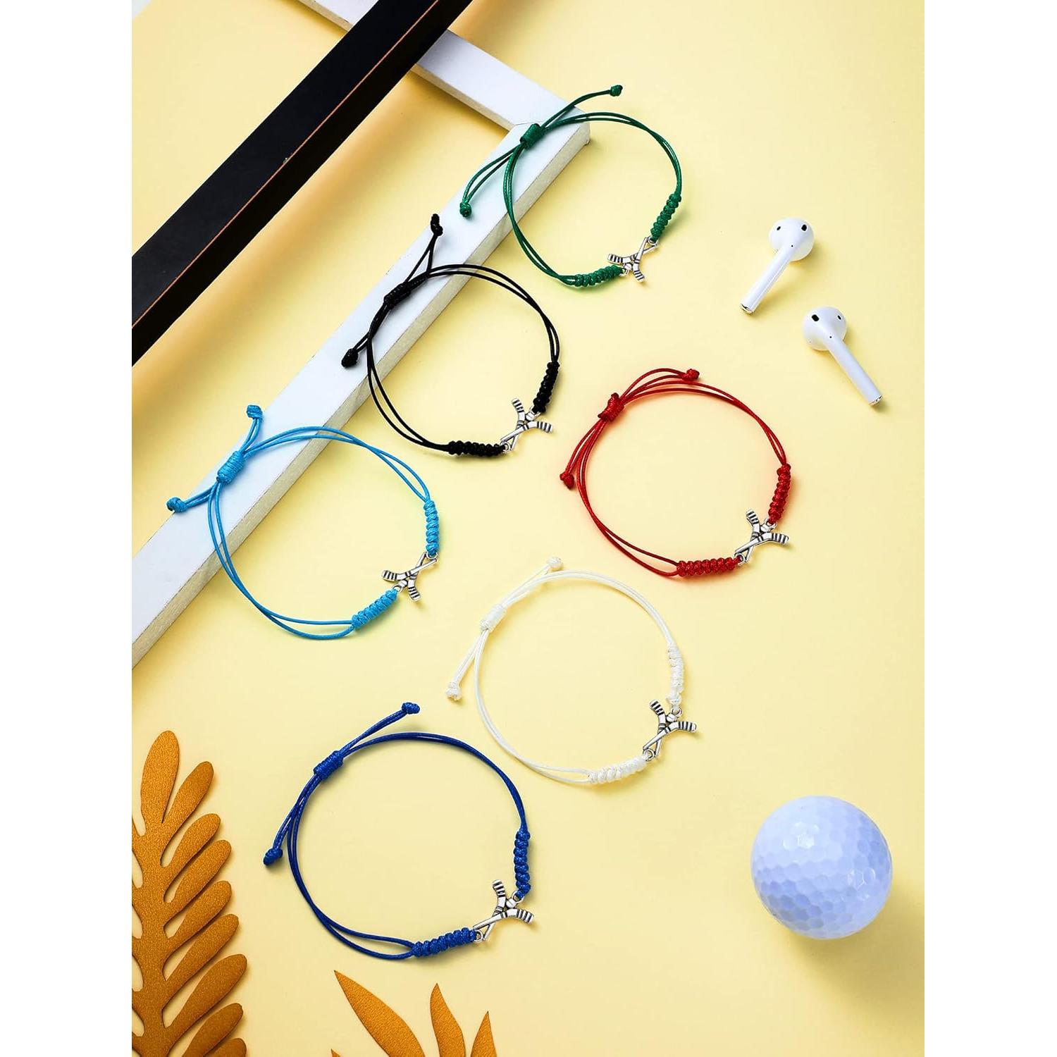 Pulseras de Hockey Ajustables Jadive - 20 Pcs Multicolor