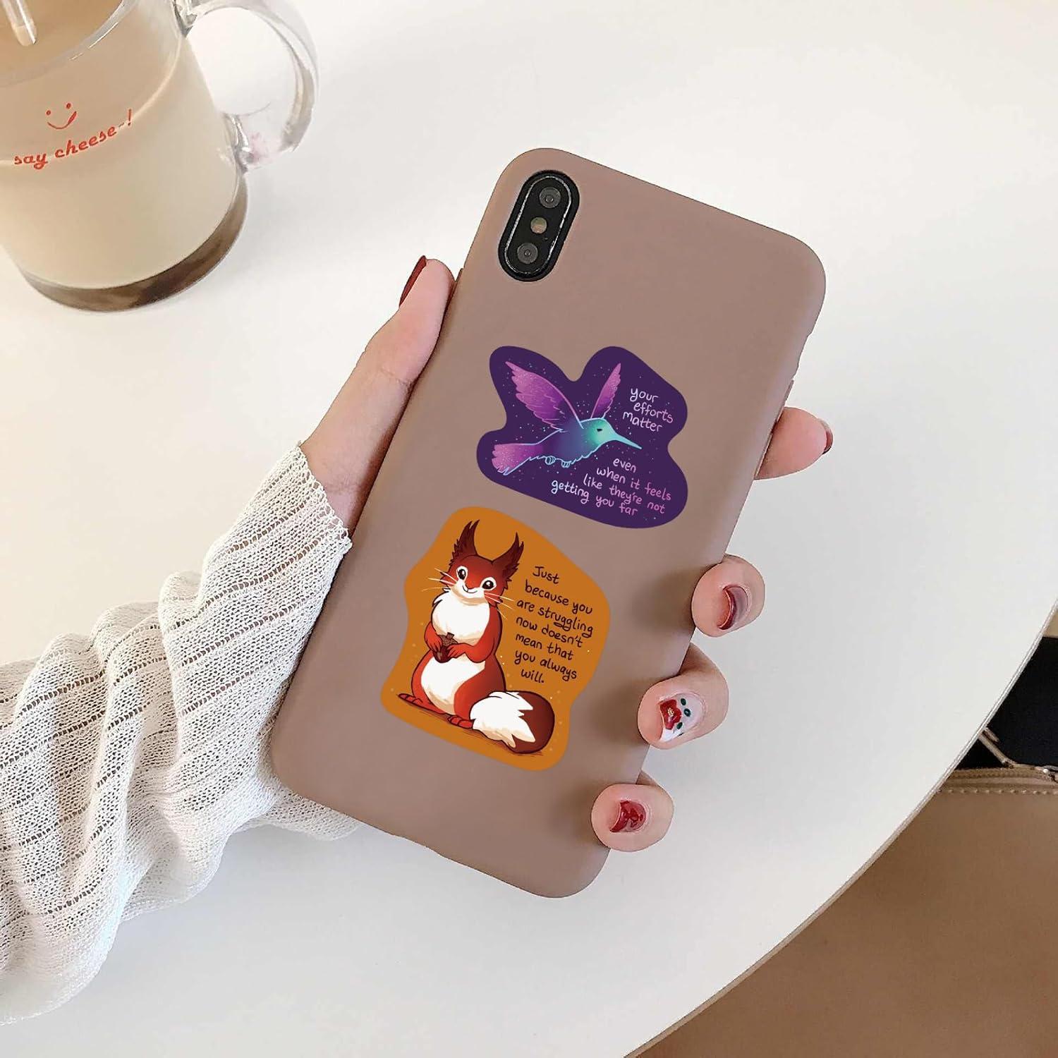 50 Pegatinas de Afirmación Animal Ychsring - Vinilo Impermeable