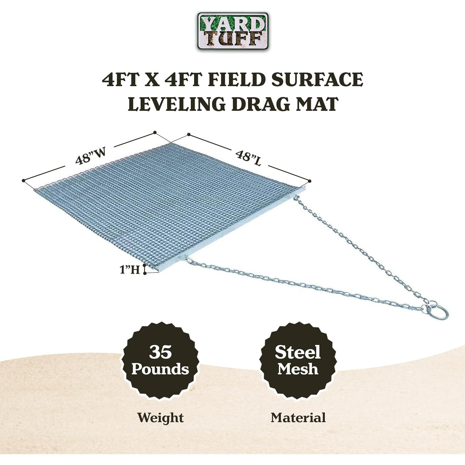 Mat Drag de Campo Yard Tuff 1.22x1.22m Acero Galvanizado