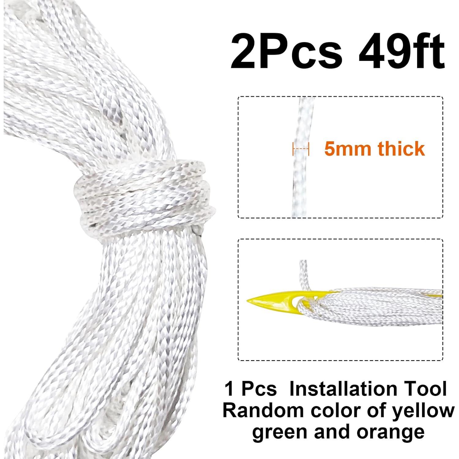 Cuerda de Enlace de Red de Lacrosse Wiseek 5mm 14.94m 2 Pcs