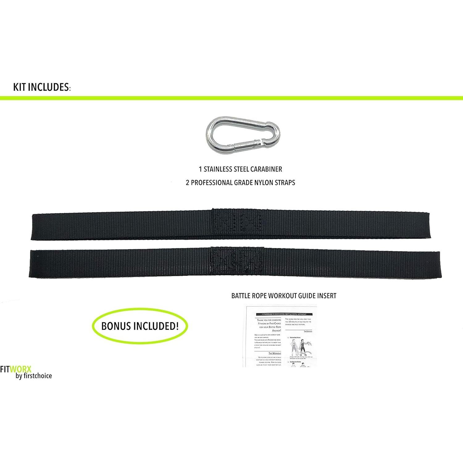 Kit de Anclaje para Cuerda de Batalla RadBizz con Guía