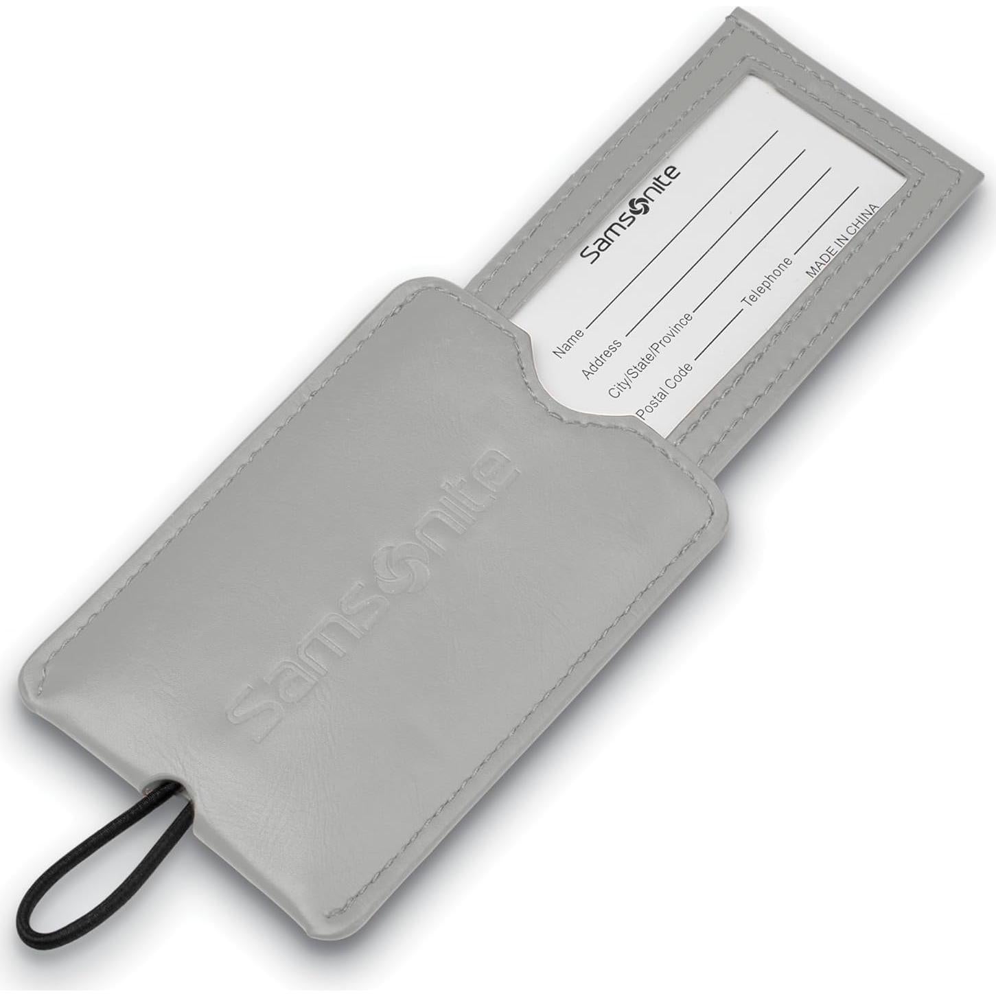 Etiquetas de ID de vinilo Samsonite 2 unidades gris claro