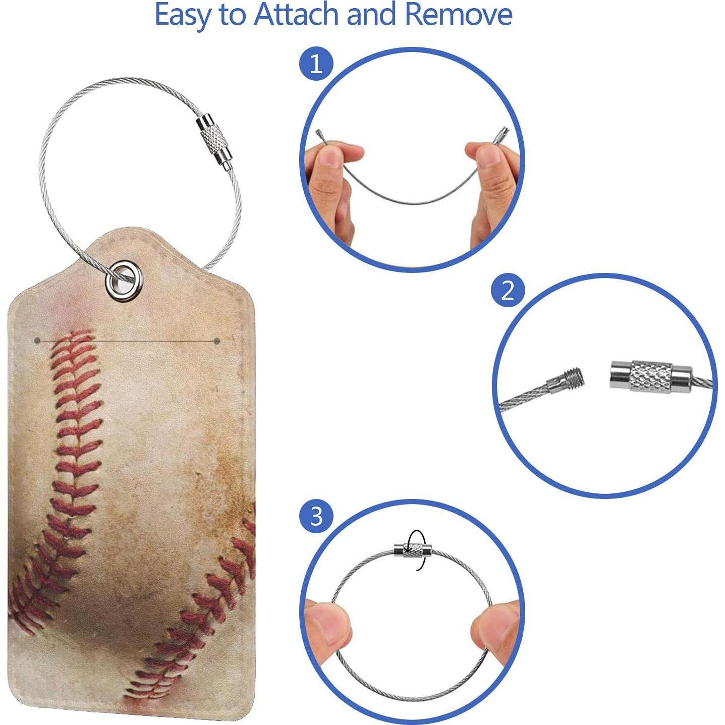 Etiquetas de Equipaje de Cuero PU BLUBLU 2 Piezas con Asa