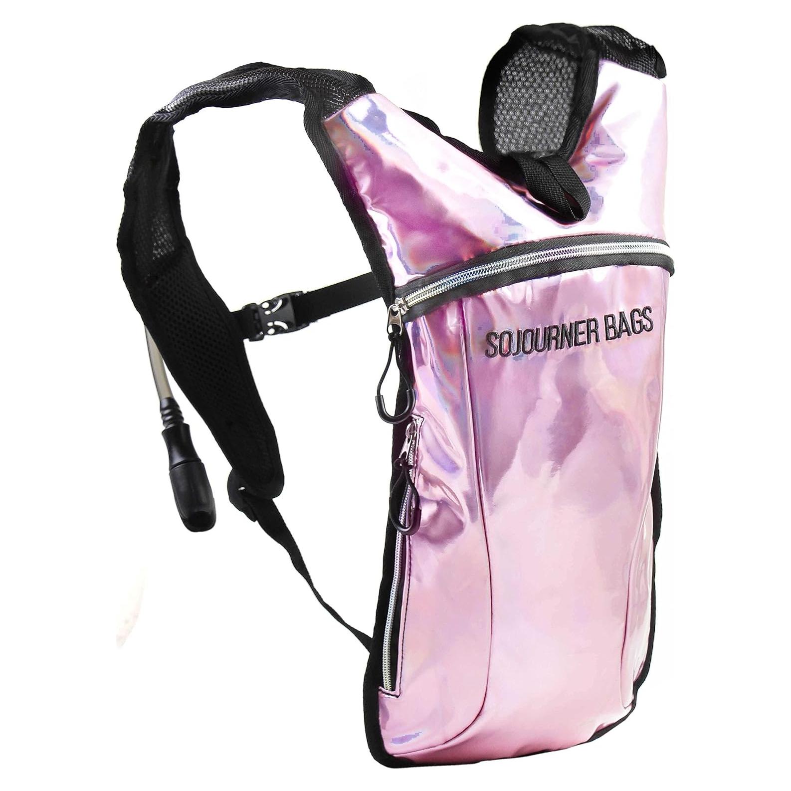 Mochila de Hidratación Sojourner 2L Holográfica Rosa Pálido