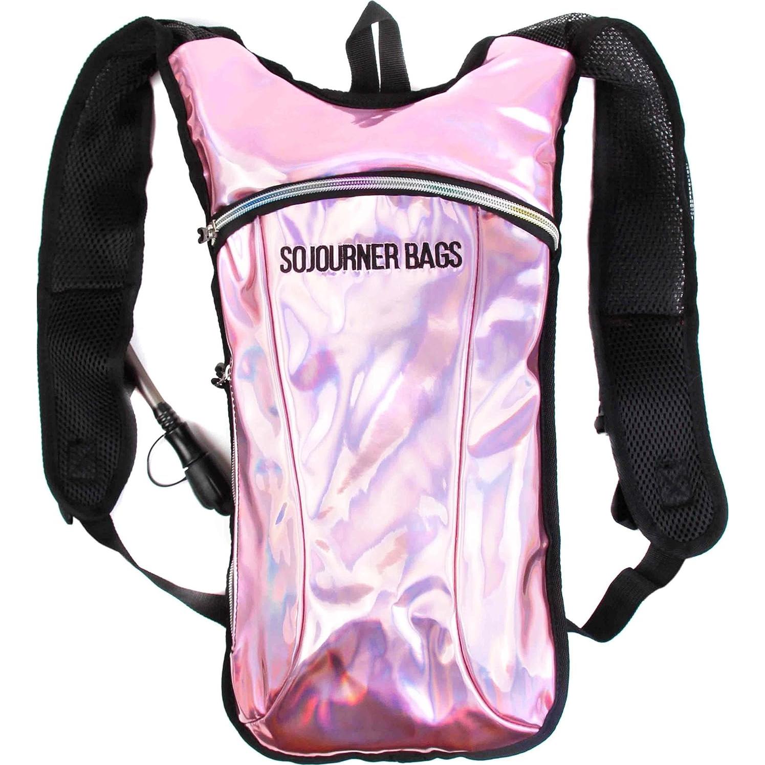 Mochila de Hidratación Sojourner 2L Holográfica Rosa Pálido