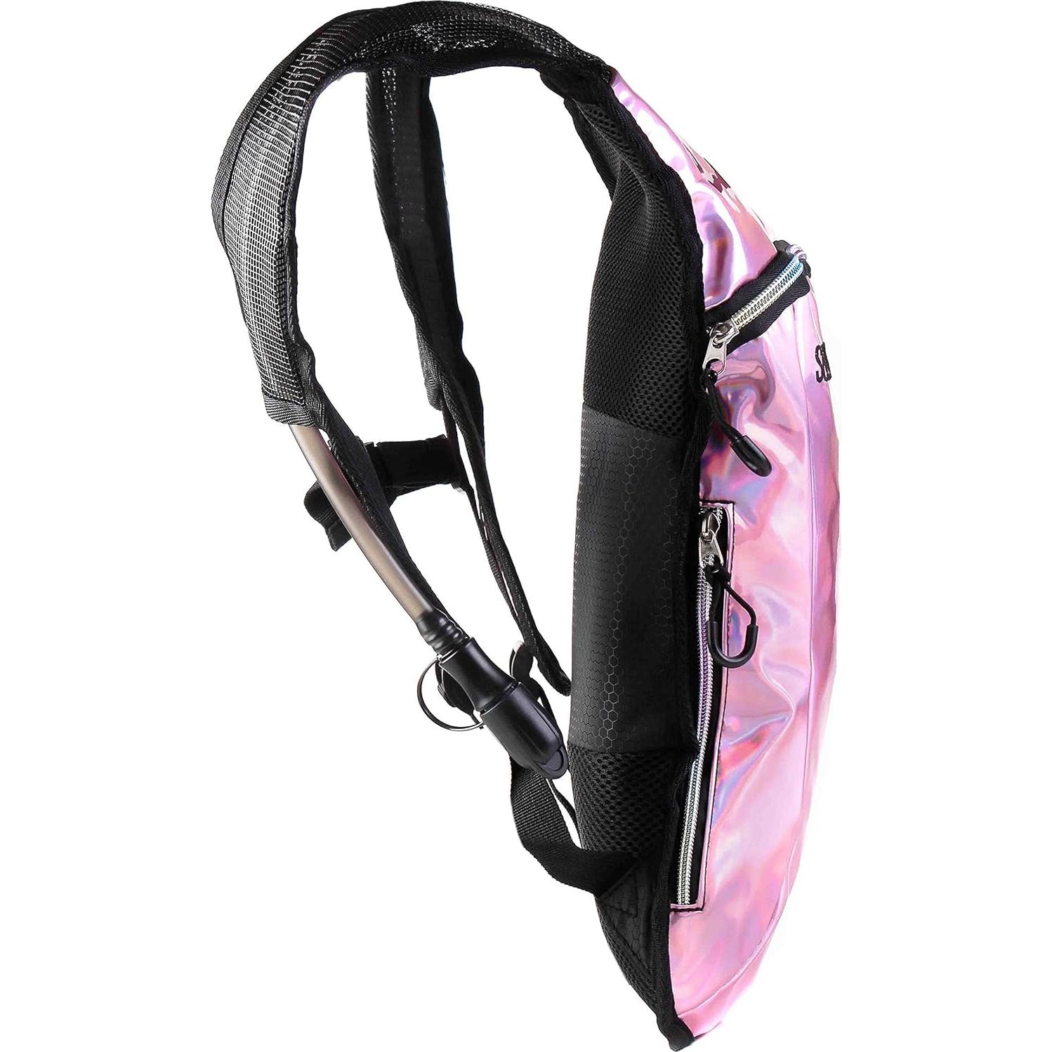 Mochila de Hidratación Sojourner 2L Holográfica Rosa Pálido