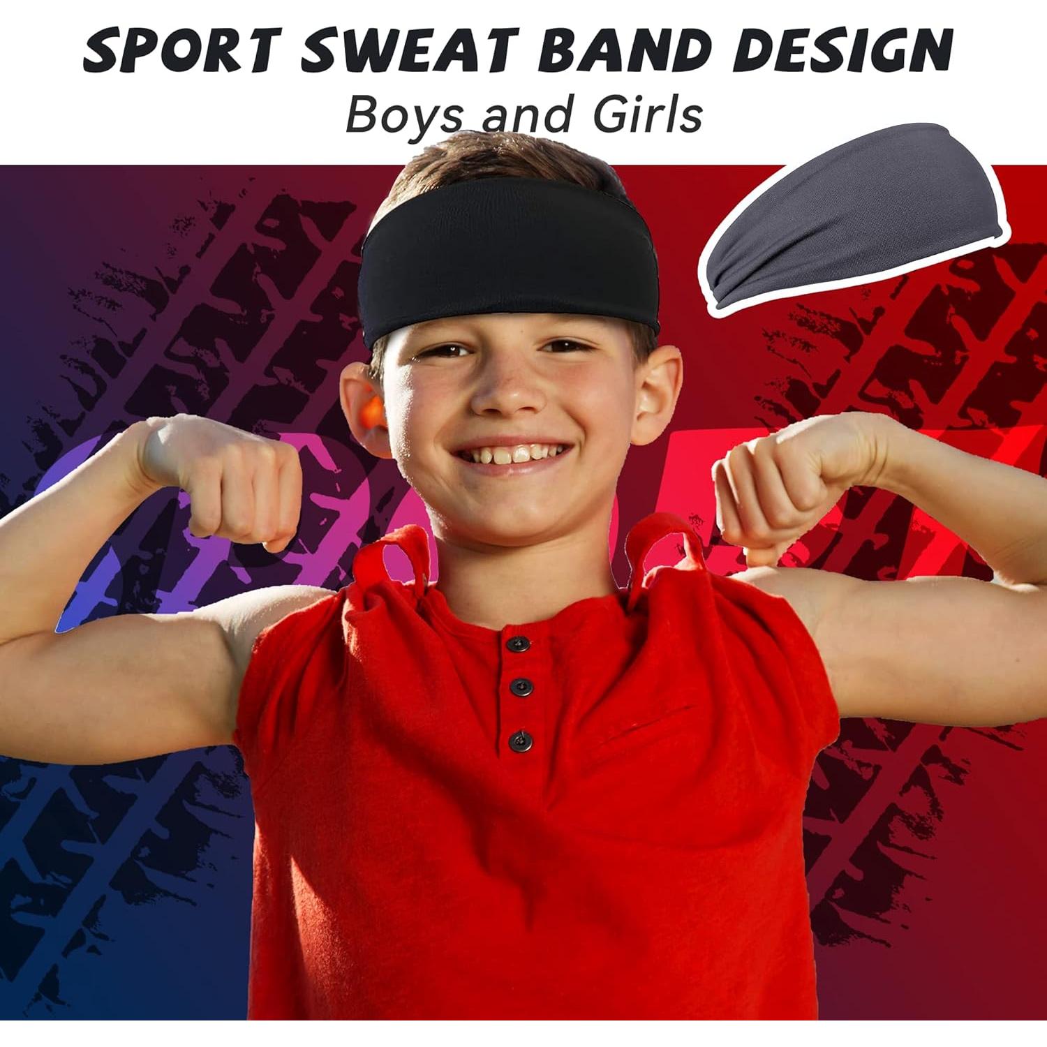 ChezMax 6 Bandas para Sudor Niños - Cintas de Cabeza Deportivas