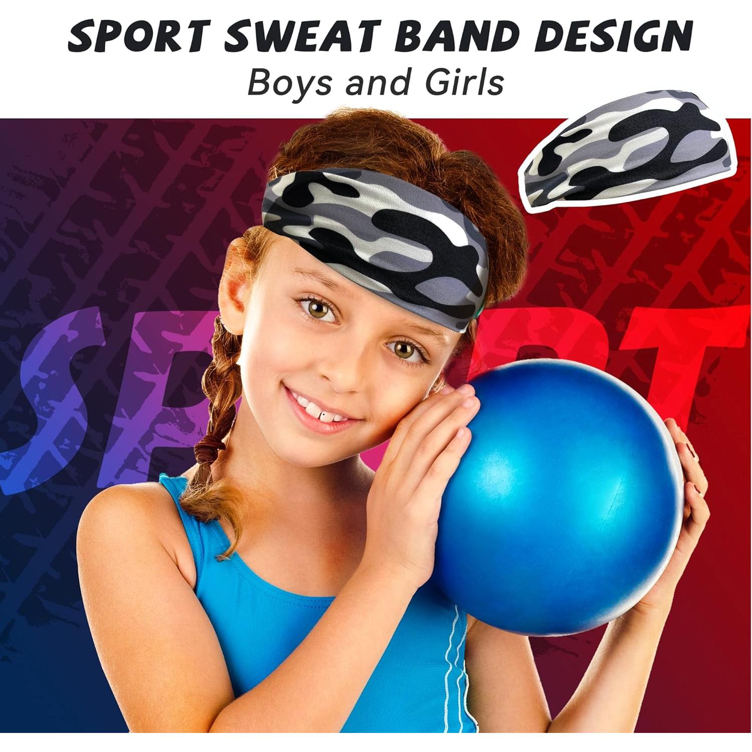 ChezMax 6 Bandas para Sudor Niños - Cintas de Cabeza Deportivas