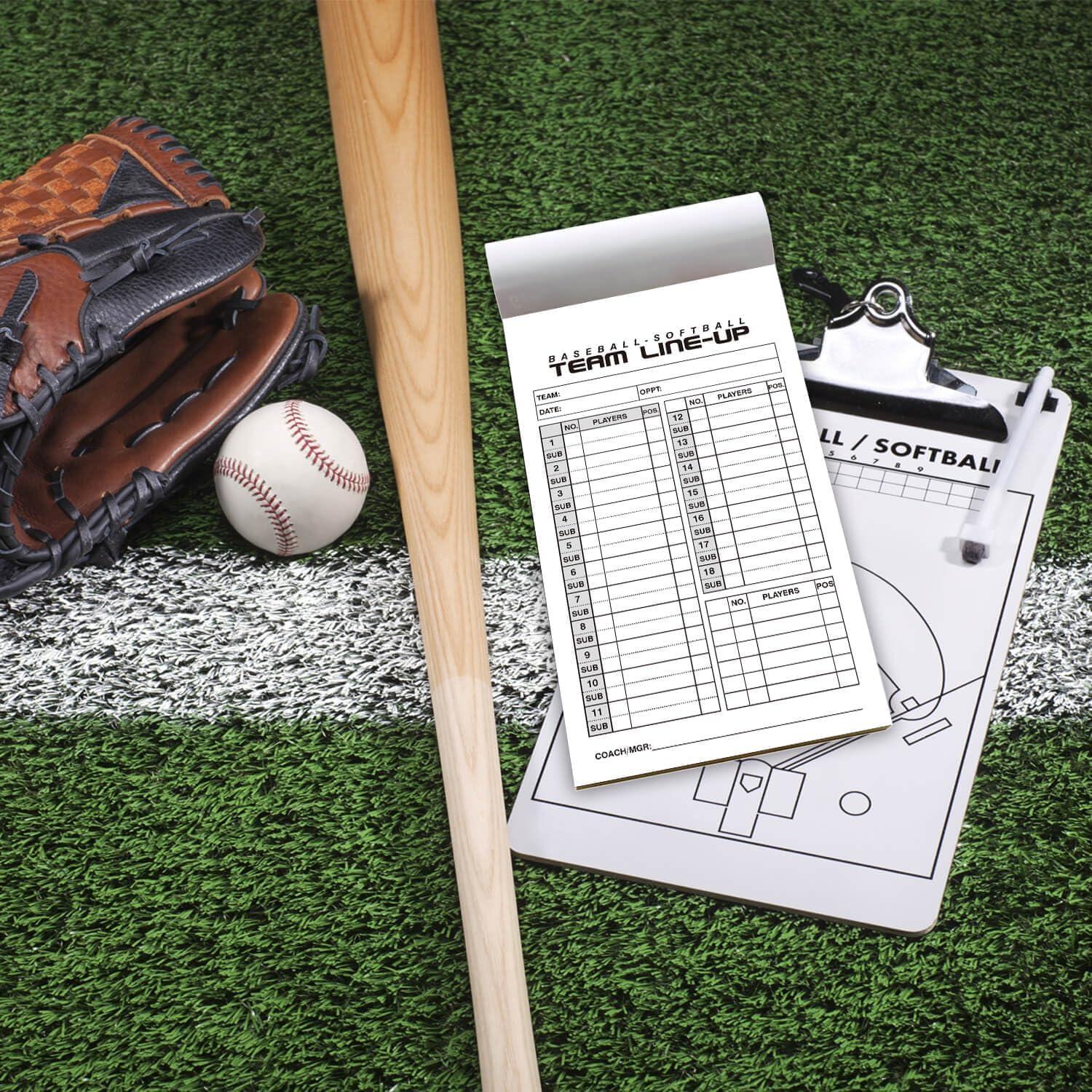 100 Tarjetas de Alineación Béisbol Softbol TENTADO 11.48x19.99cm