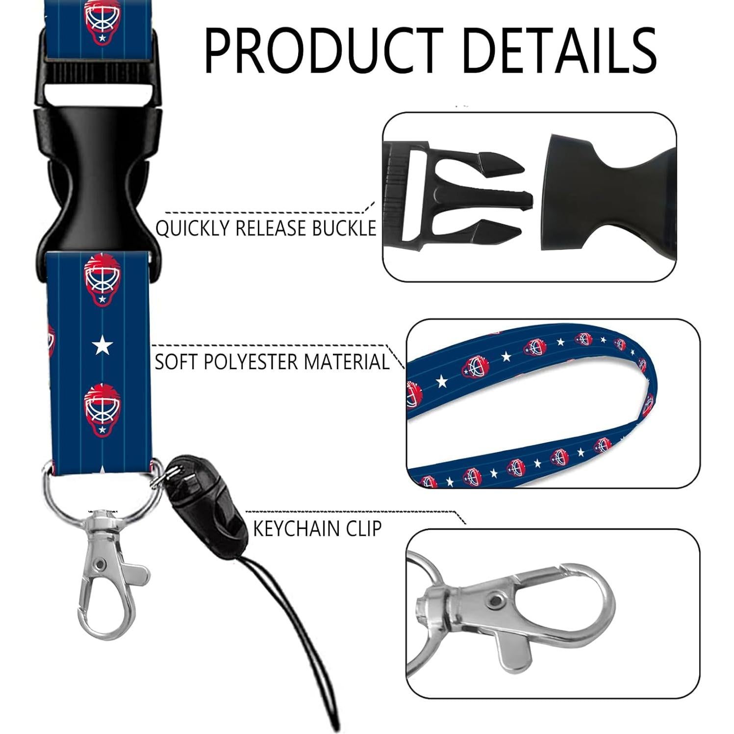 Porta Credencial Retráctil AQXV con Llavero y Clip Giratorio