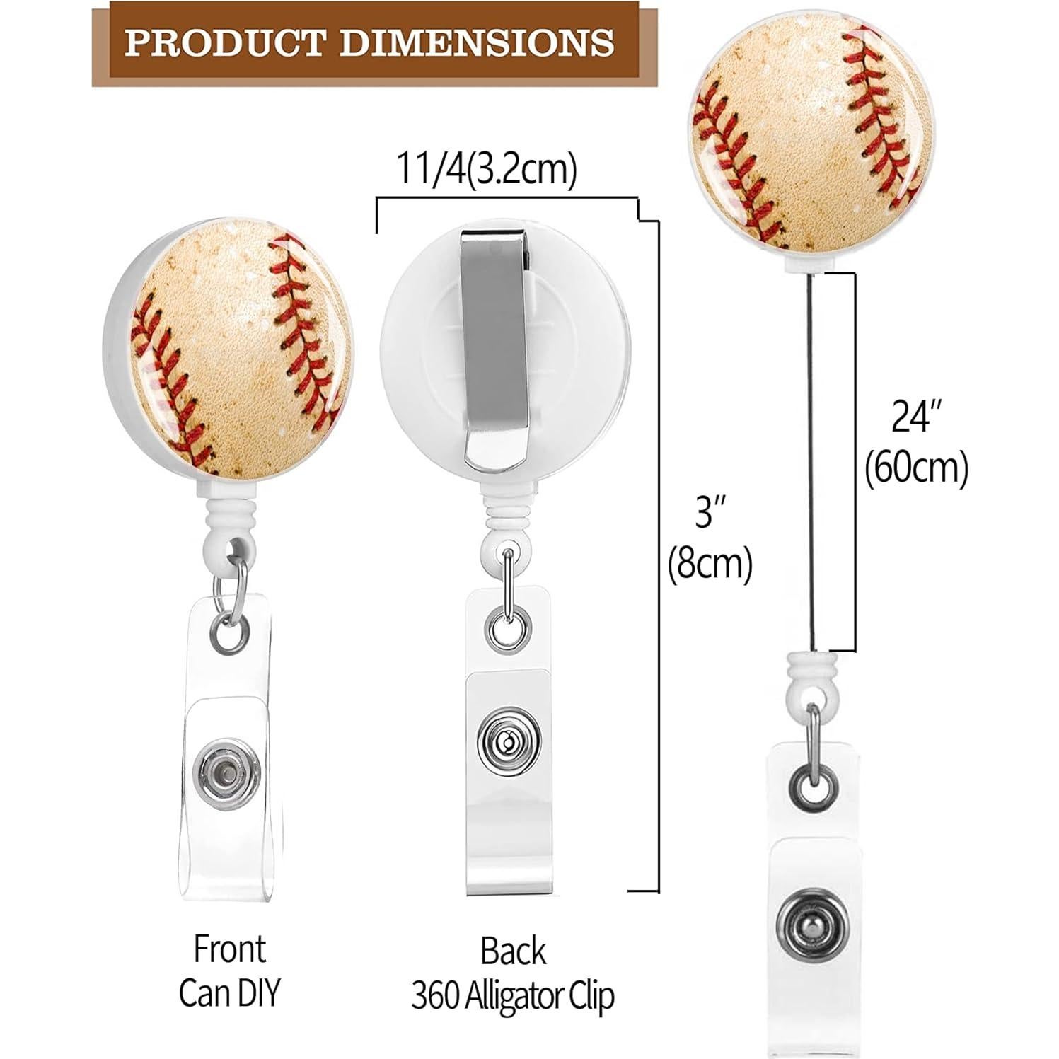 Paquete de 2 Sujetadores de Insignias Retráctiles TPOAEL