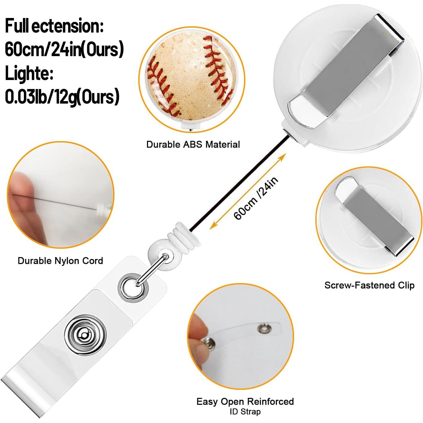 Paquete de 2 Sujetadores de Insignias Retráctiles TPOAEL