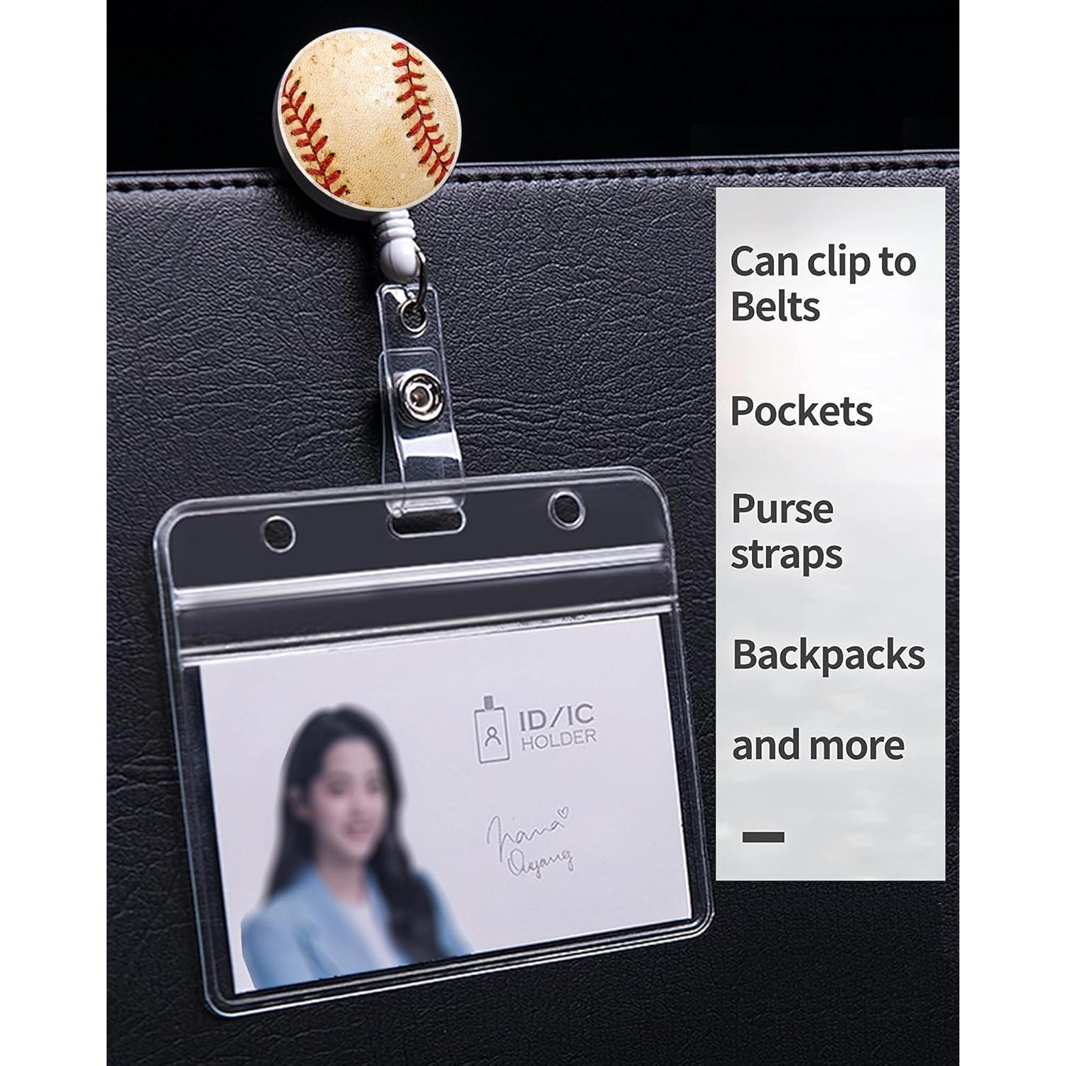 Paquete de 2 Sujetadores de Insignias Retráctiles TPOAEL