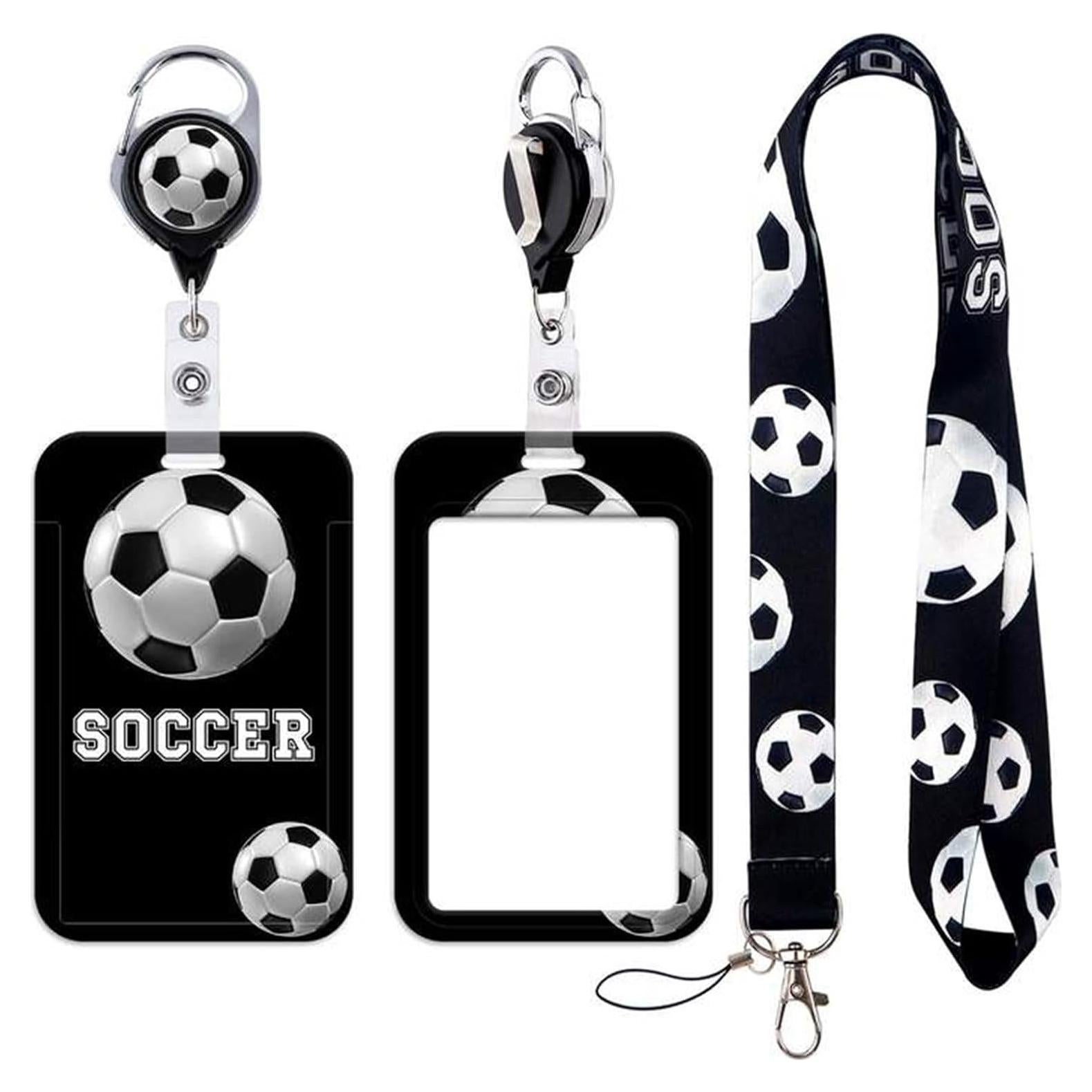 Porta Insignia de Fútbol BKBKAAK con Cordón Retráctil 49 cm