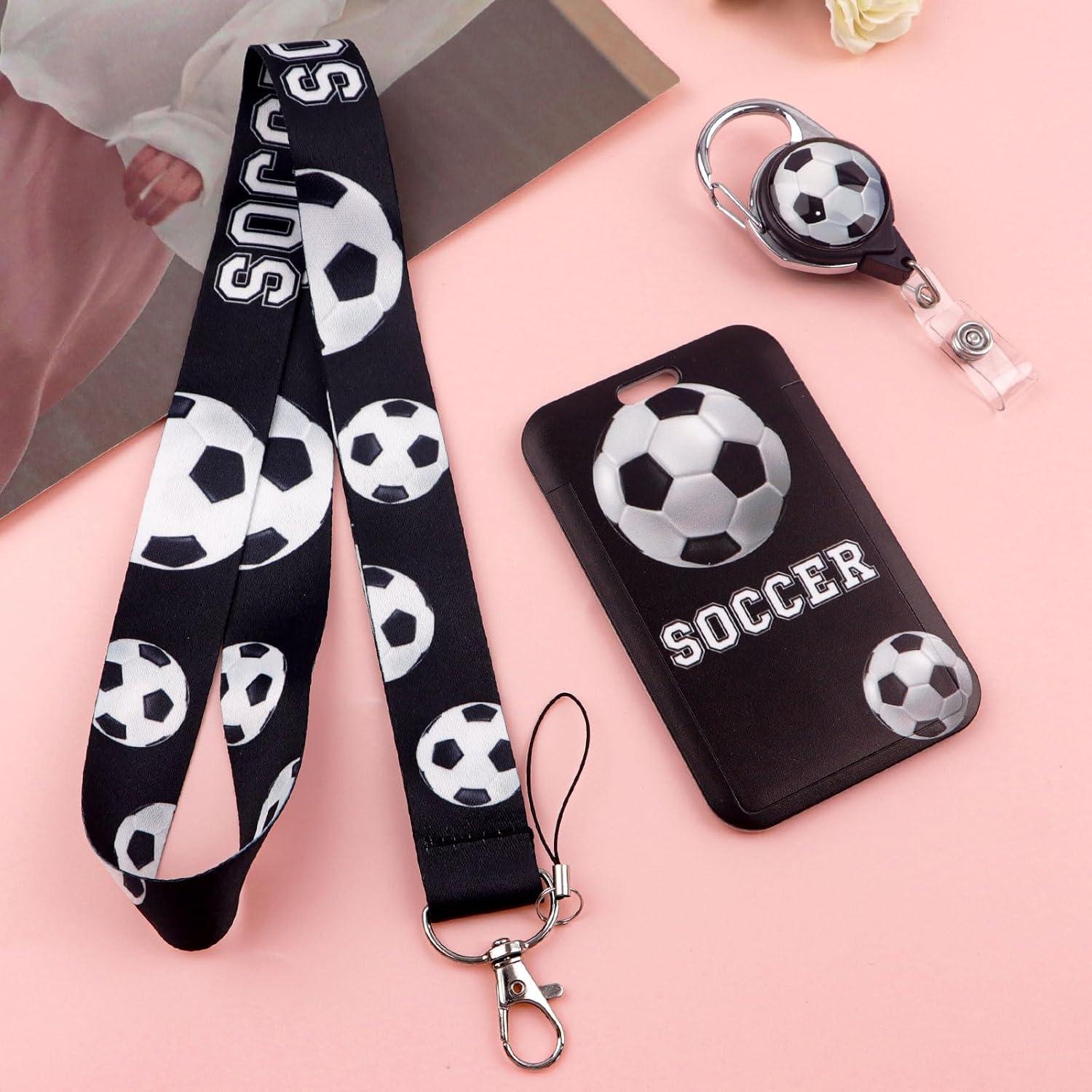 Porta Insignia de Fútbol BKBKAAK con Cordón Retráctil 49 cm