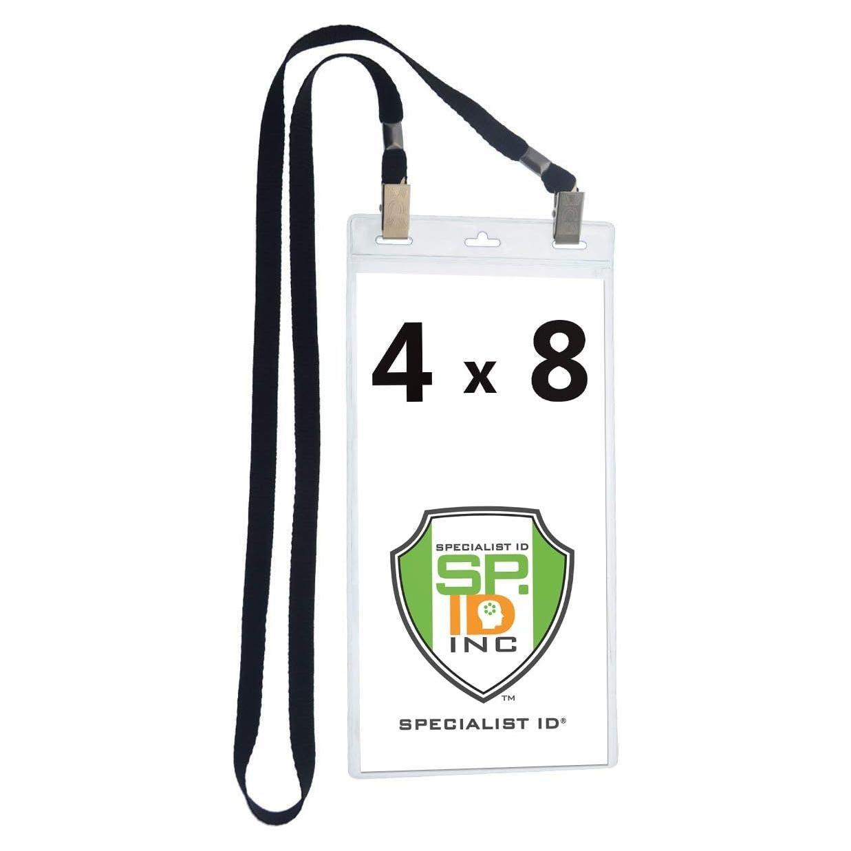 Paquete de 5 Sujetadores de Credenciales Specialist ID Negro