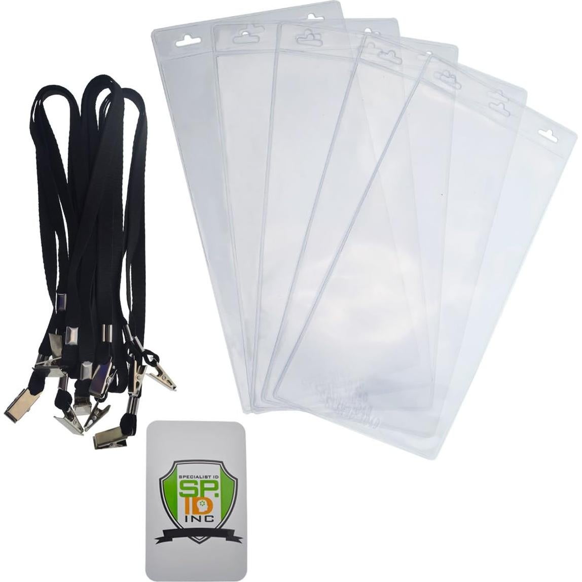 Paquete de 5 Sujetadores de Credenciales Specialist ID Negro