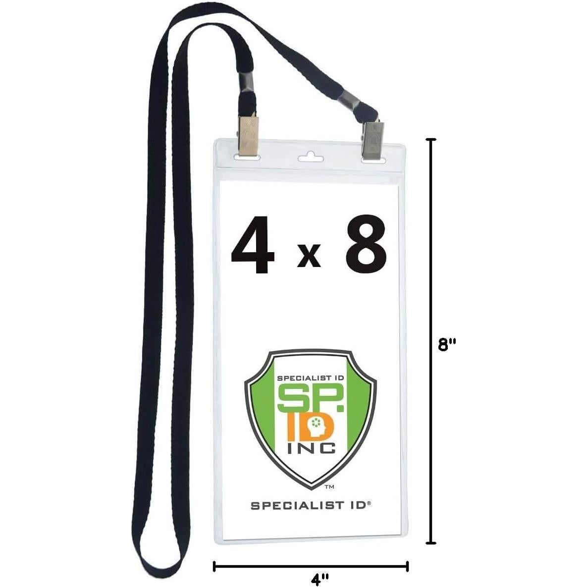 Paquete de 5 Sujetadores de Credenciales Specialist ID Negro