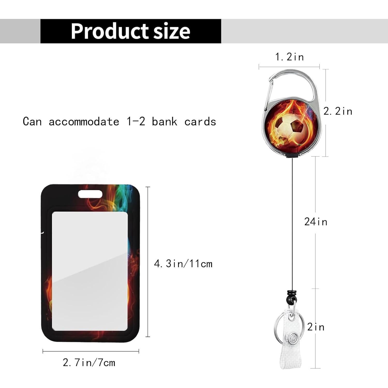 Soporte de Identificación LOPIOIO con Carrete Retráctil 10.9x6.9cm
