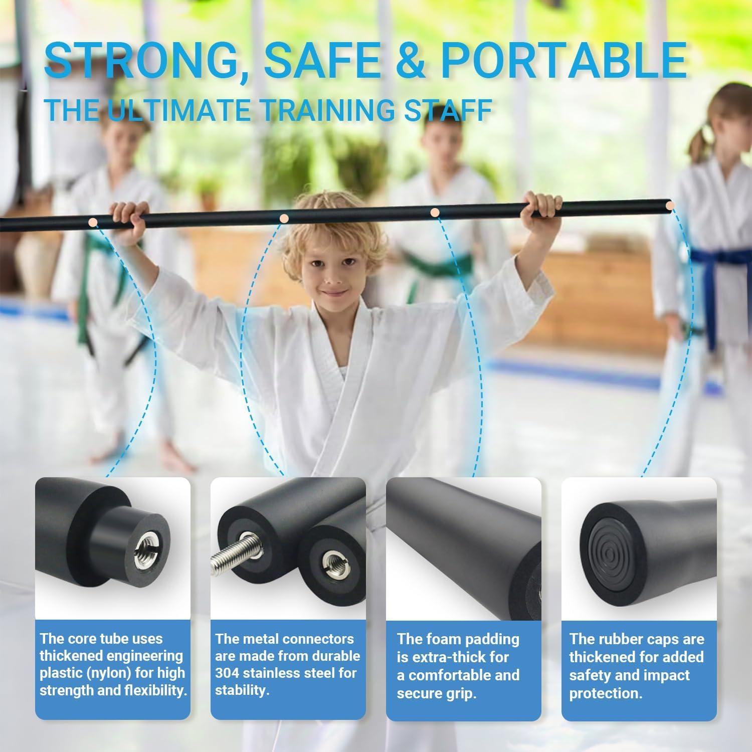 Bastón de Bo Acolchado PHYSKOW 1.22m - 1.83m Plegable