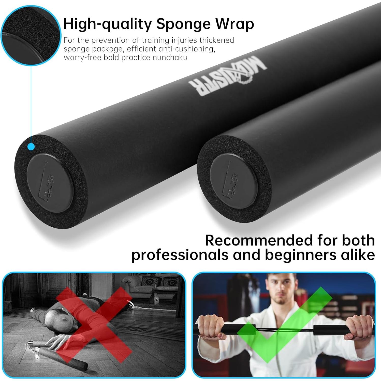 Nunchakus de Espuma MOXIISTR 25 cm para Principiantes