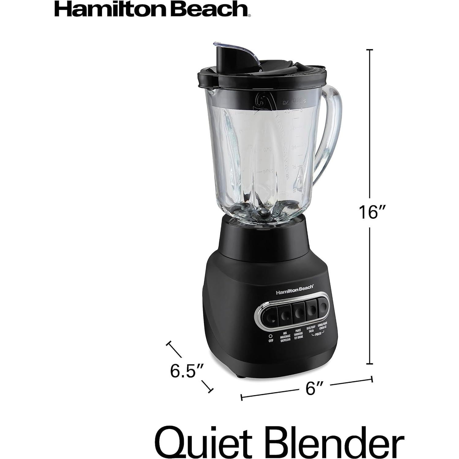 Mezclador Hamilton Beach 58175 Silencioso 800W Jarra 1.18L