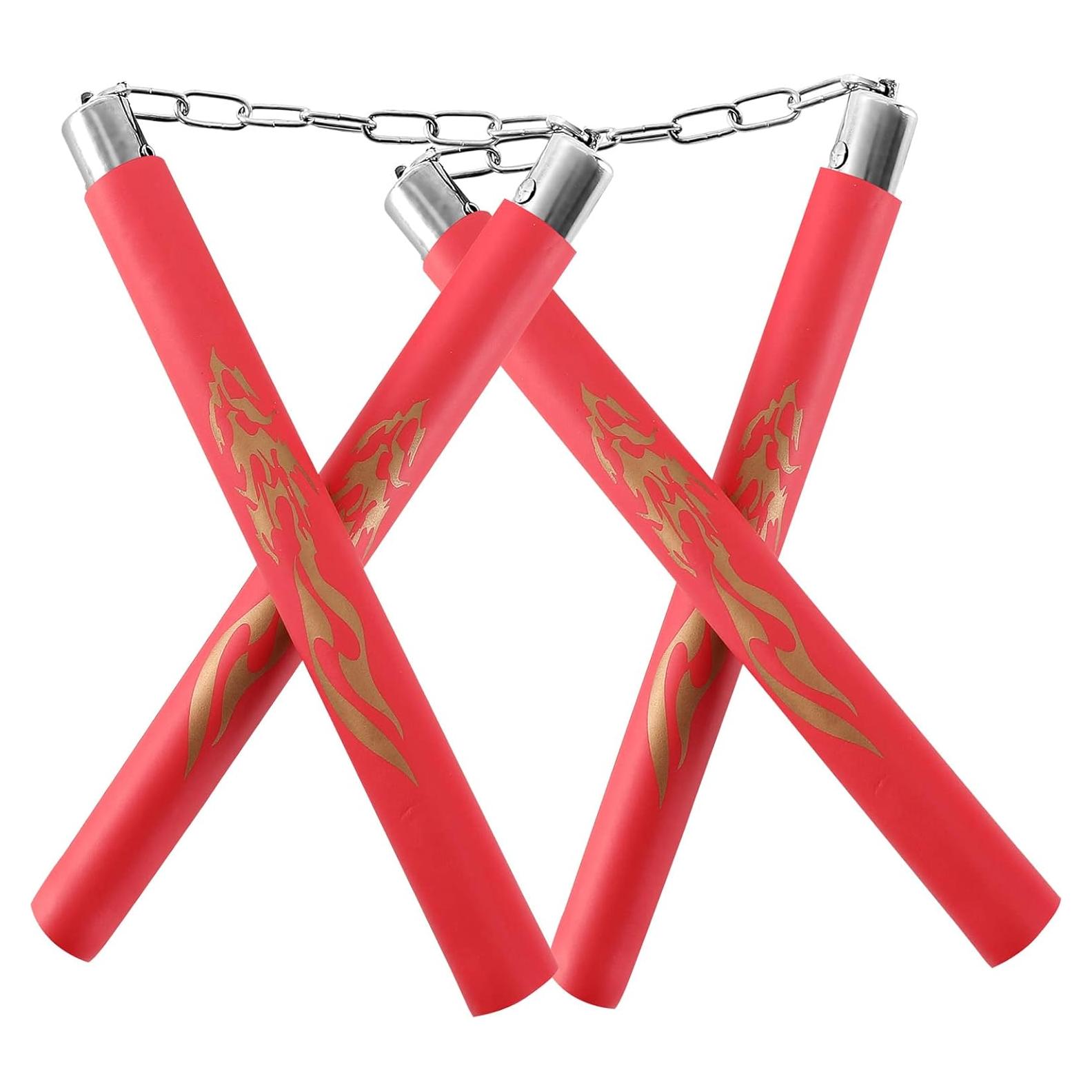 Nunchakus de Espuma TOPOINT para Niños - 31.5 cm, Rojo