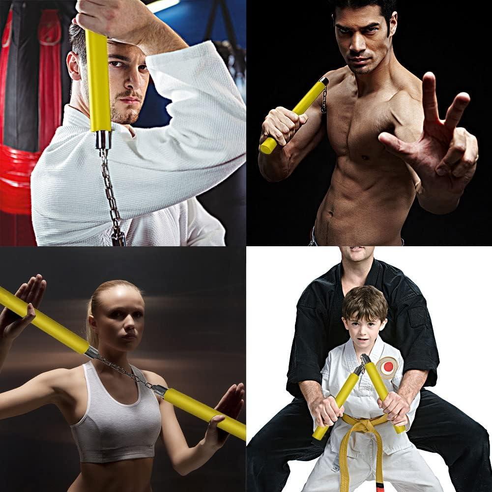 Nunchakus de Gomaespuma TOPOINT para Entrenamiento - Amarillo