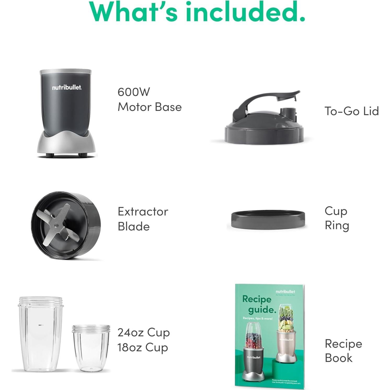 Licuadora NutriBullet NBR-0601 600W 710ml Gris