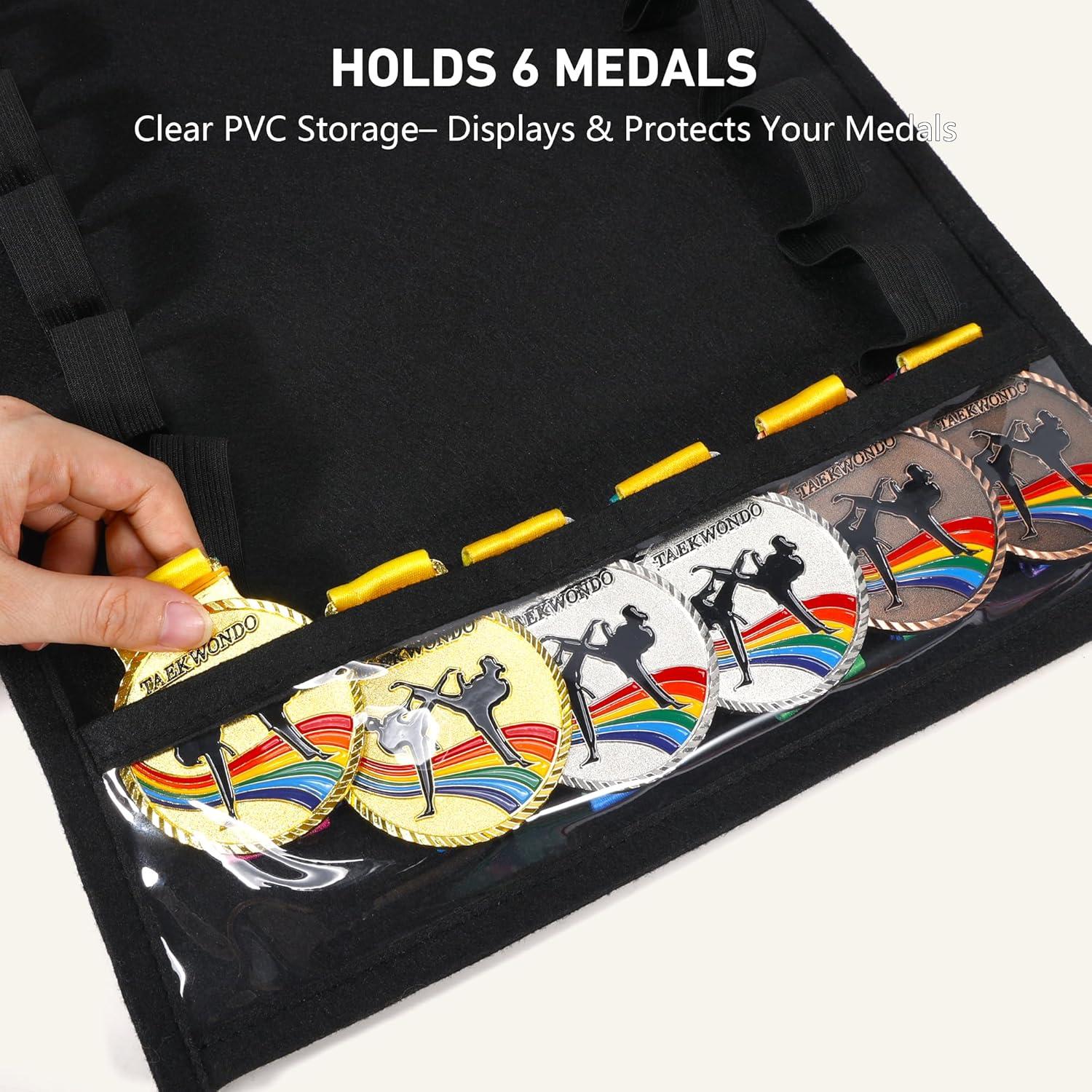 Soporte para Cinturones de Karate Winartton 12 Cinturones Fieltro