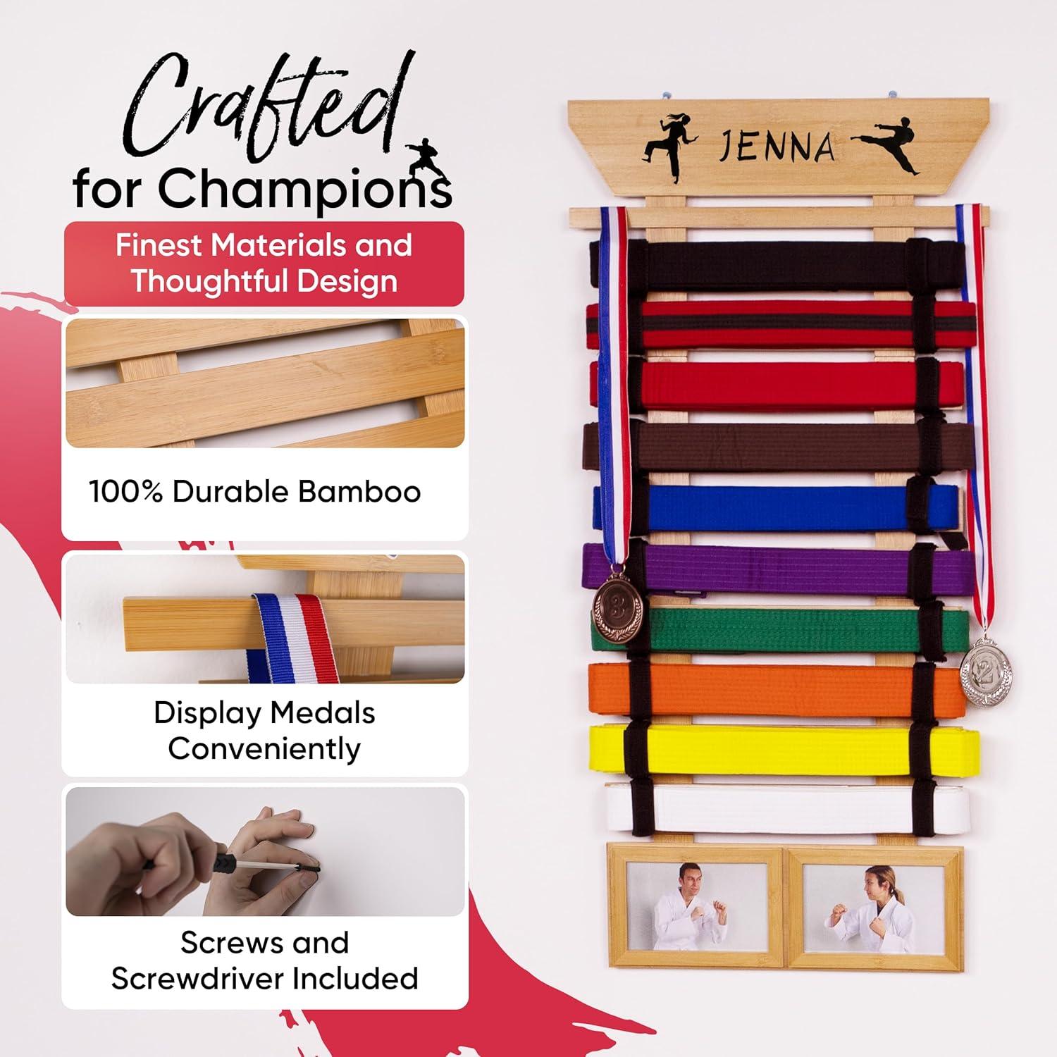 Soporte para Cinturones de Karate Optimus Depot - 10 Cinturones