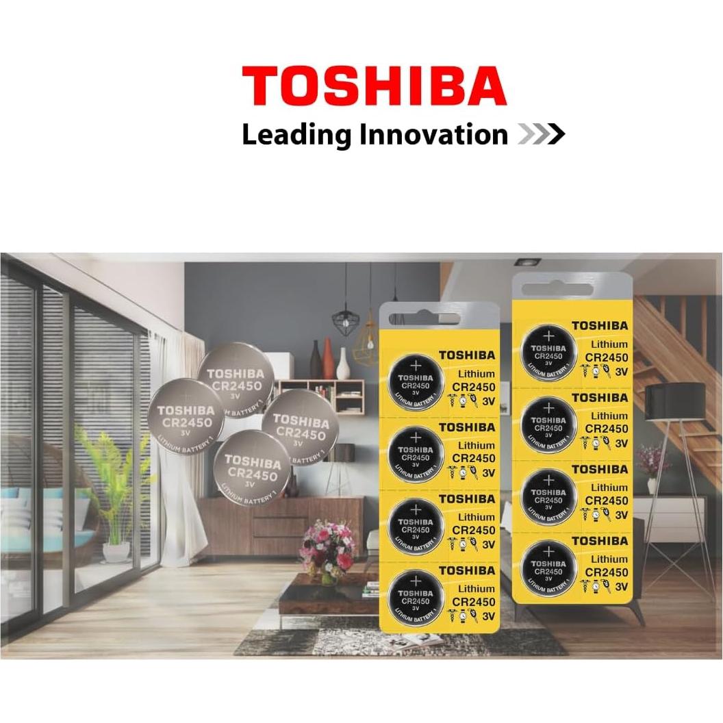 Batería de Litio Toshiba CR2450 3V - 4 Unidades
