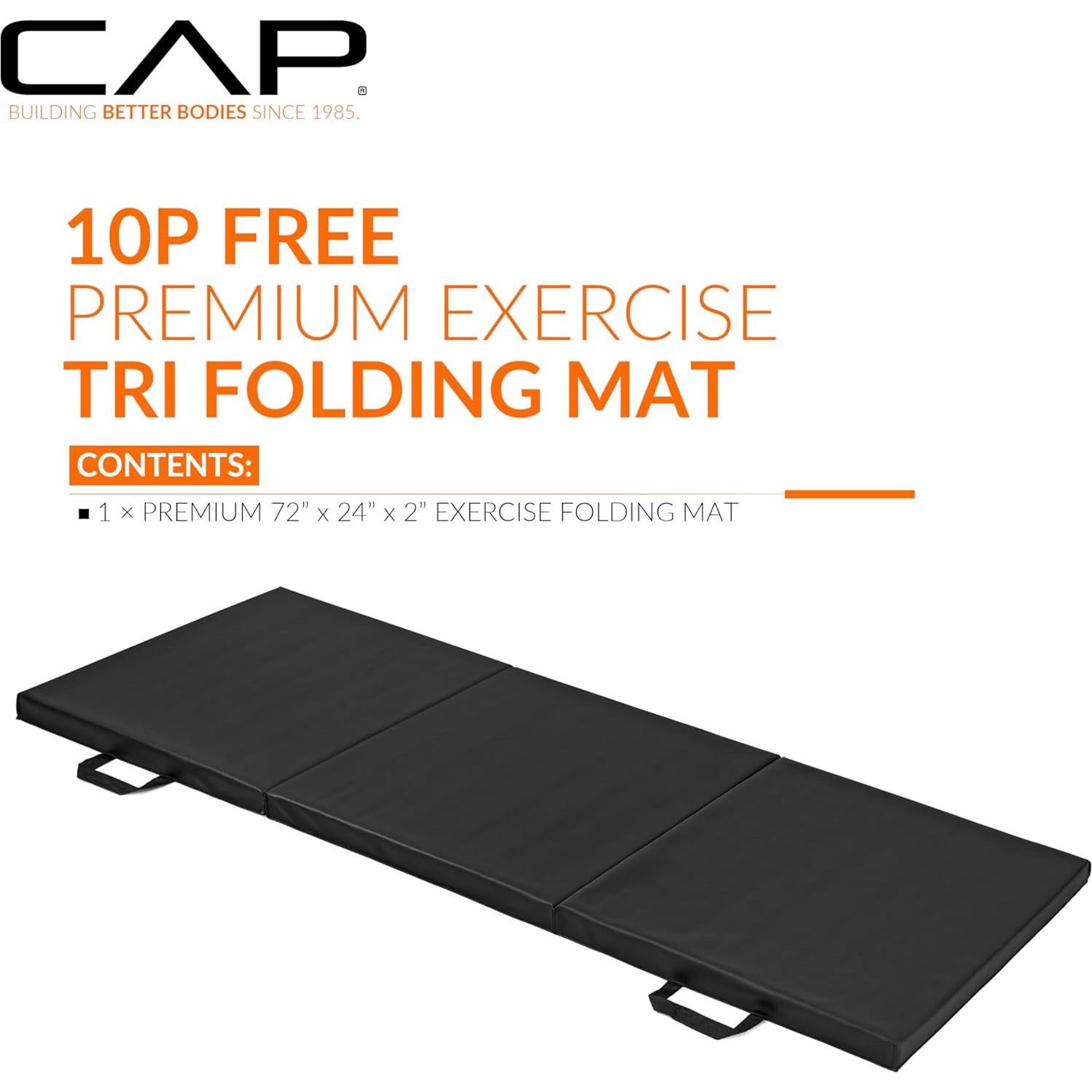 Mat de Ejercicio Plegable CAP Barbell 182.88x60.96cm Antidesgarro