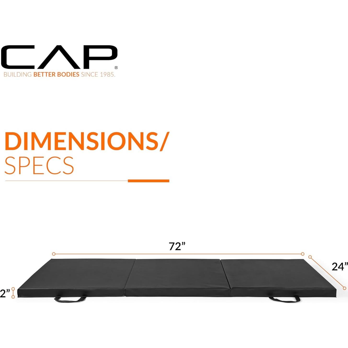 Mat de Ejercicio Plegable CAP Barbell 182.88x60.96cm Antidesgarro