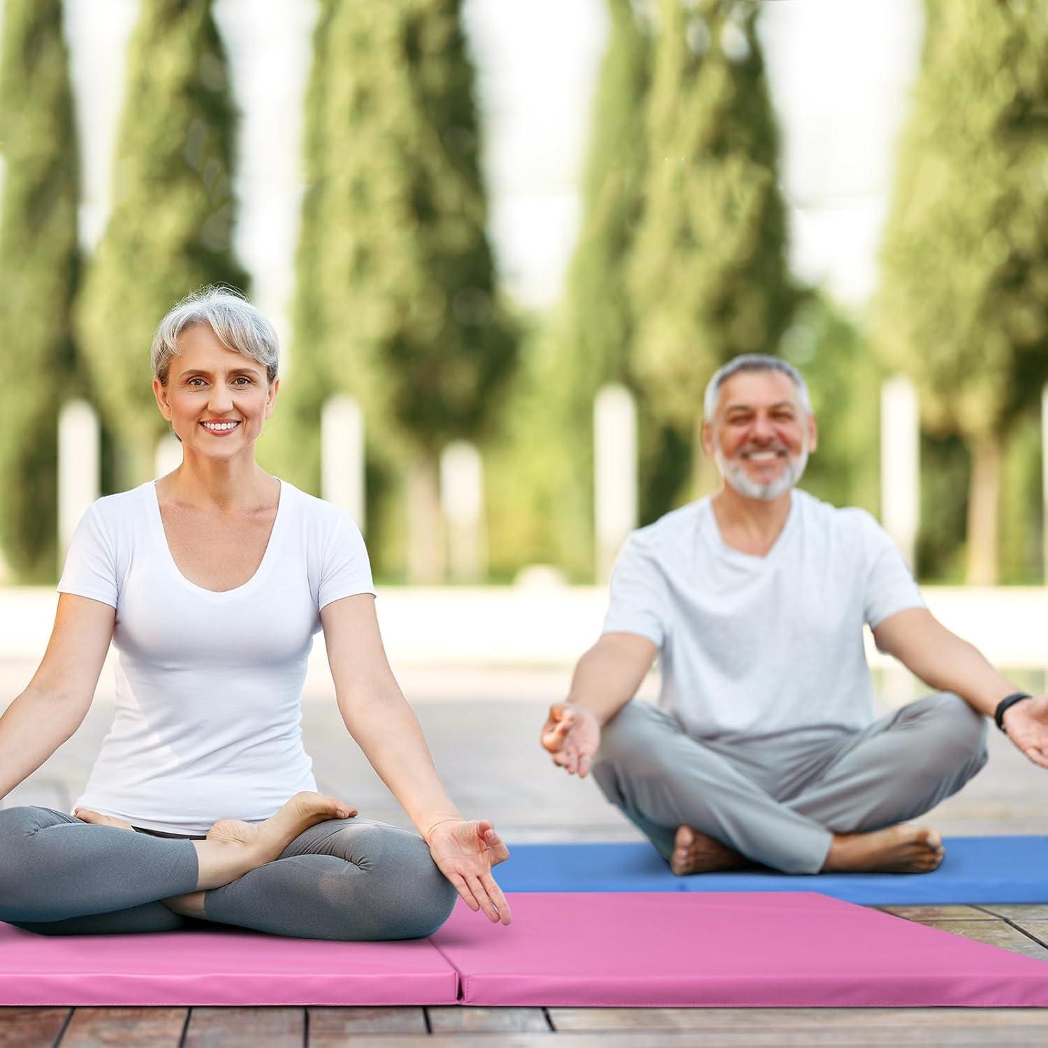 Almohadilla de Ejercicio Plegable RitFit 179x90 cm Azul Cielo