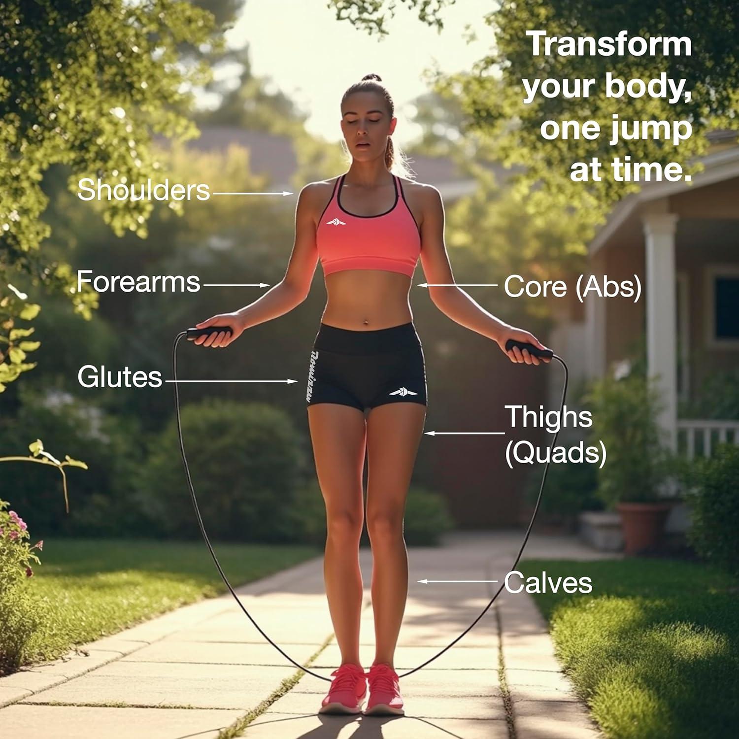 Cuerda de Salto Ajustable Romizzu con Mangos Ergonómicos