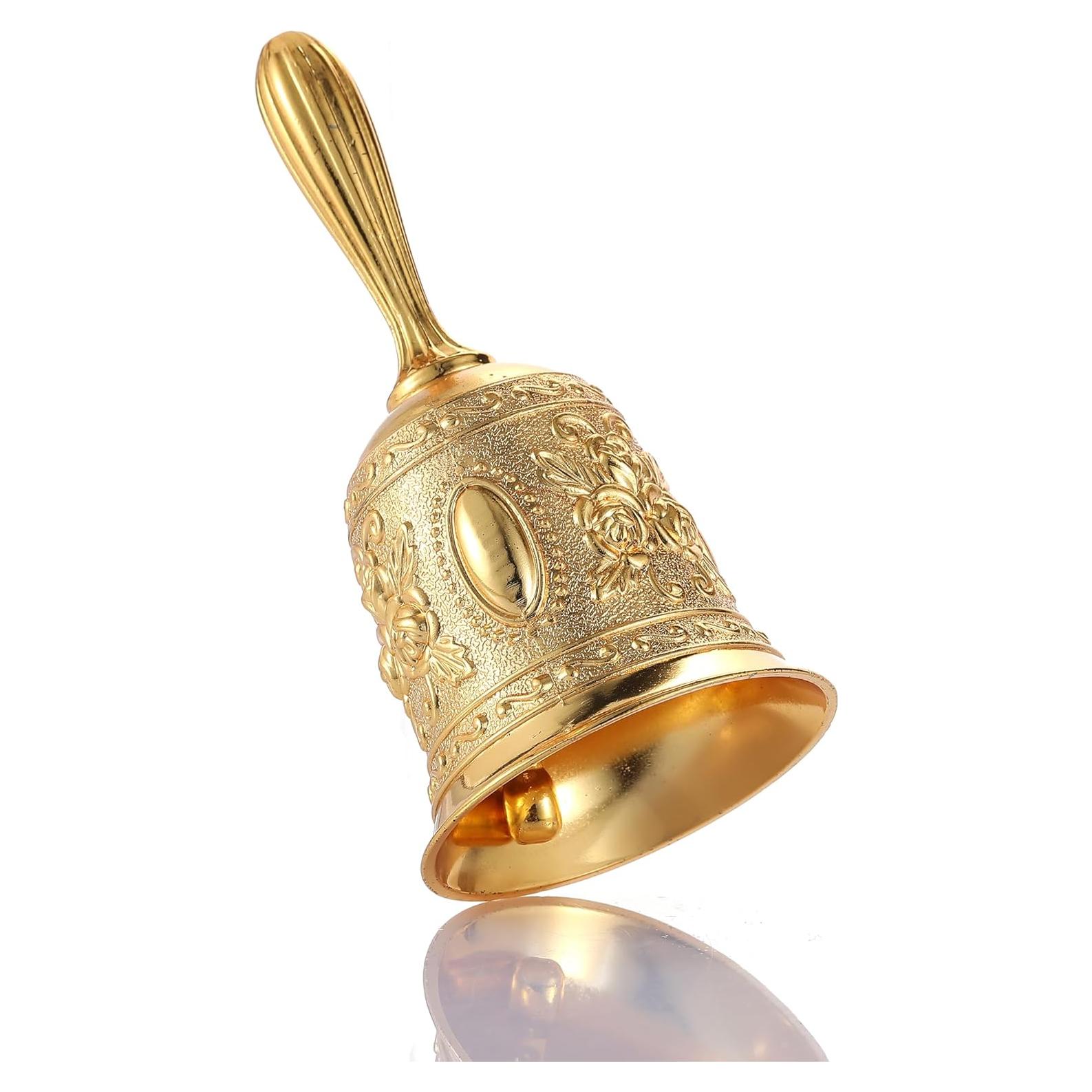 Campana de Mano de Bronce Oro 11.3 cm Extra Ruidosa