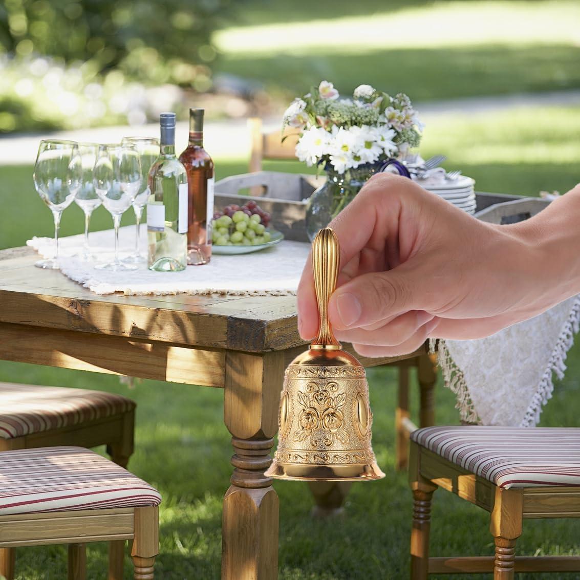 Campana de Mano de Bronce Oro 11.3 cm Extra Ruidosa