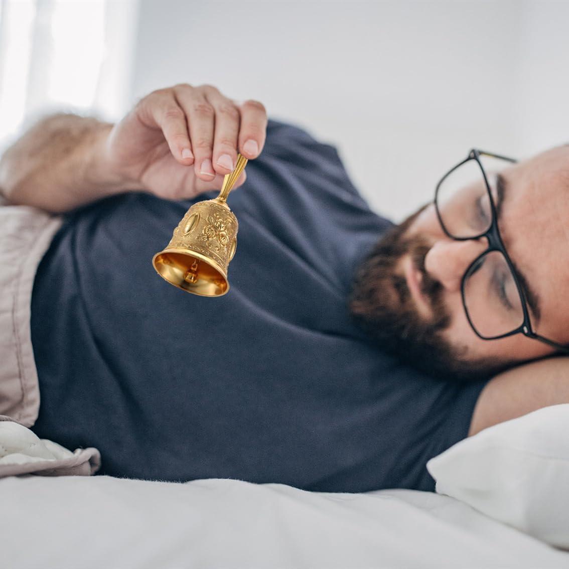 Campana de Mano de Bronce Oro 11.3 cm Extra Ruidosa