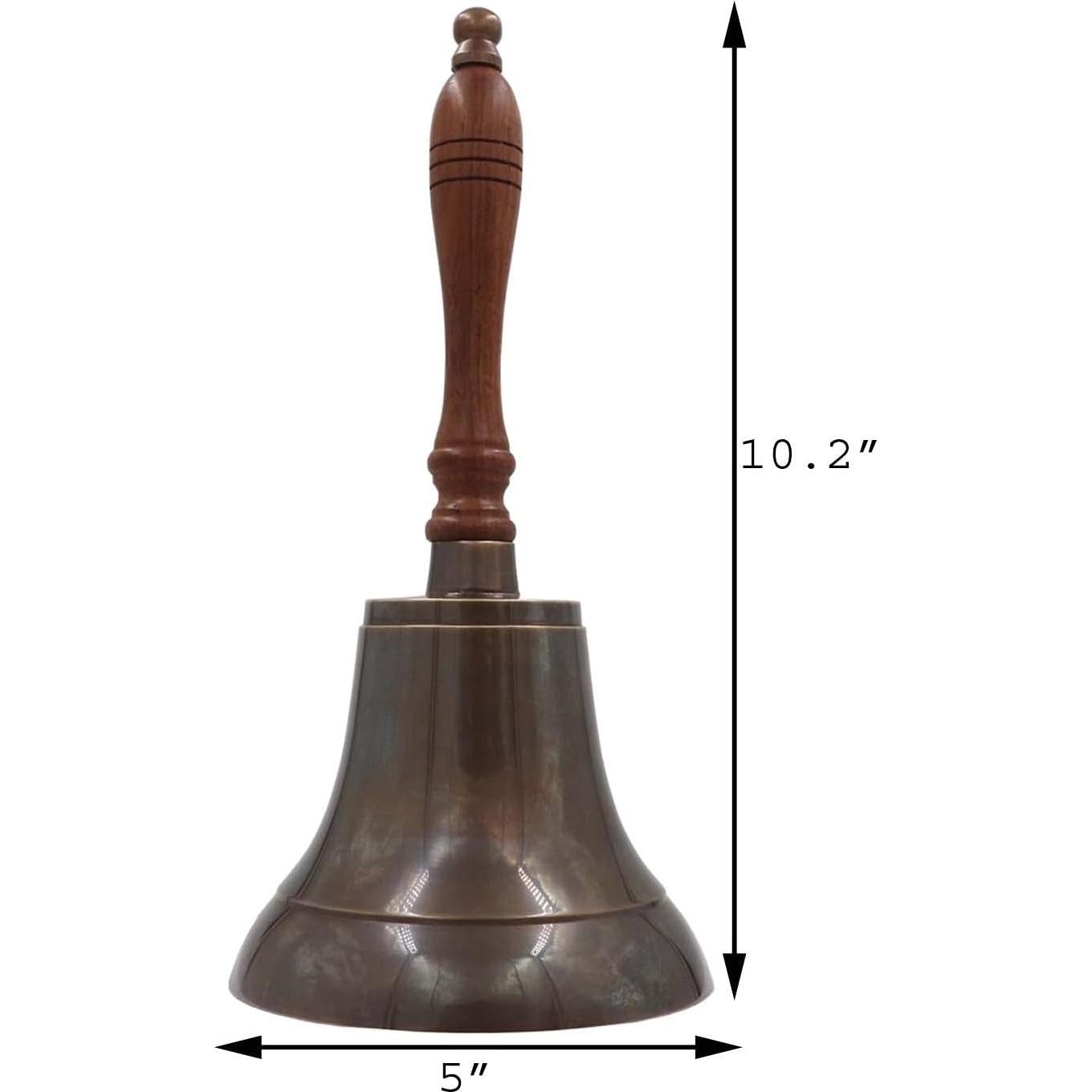 Campana de Mano de Latón Sólido 28 cm El Mago del Metal