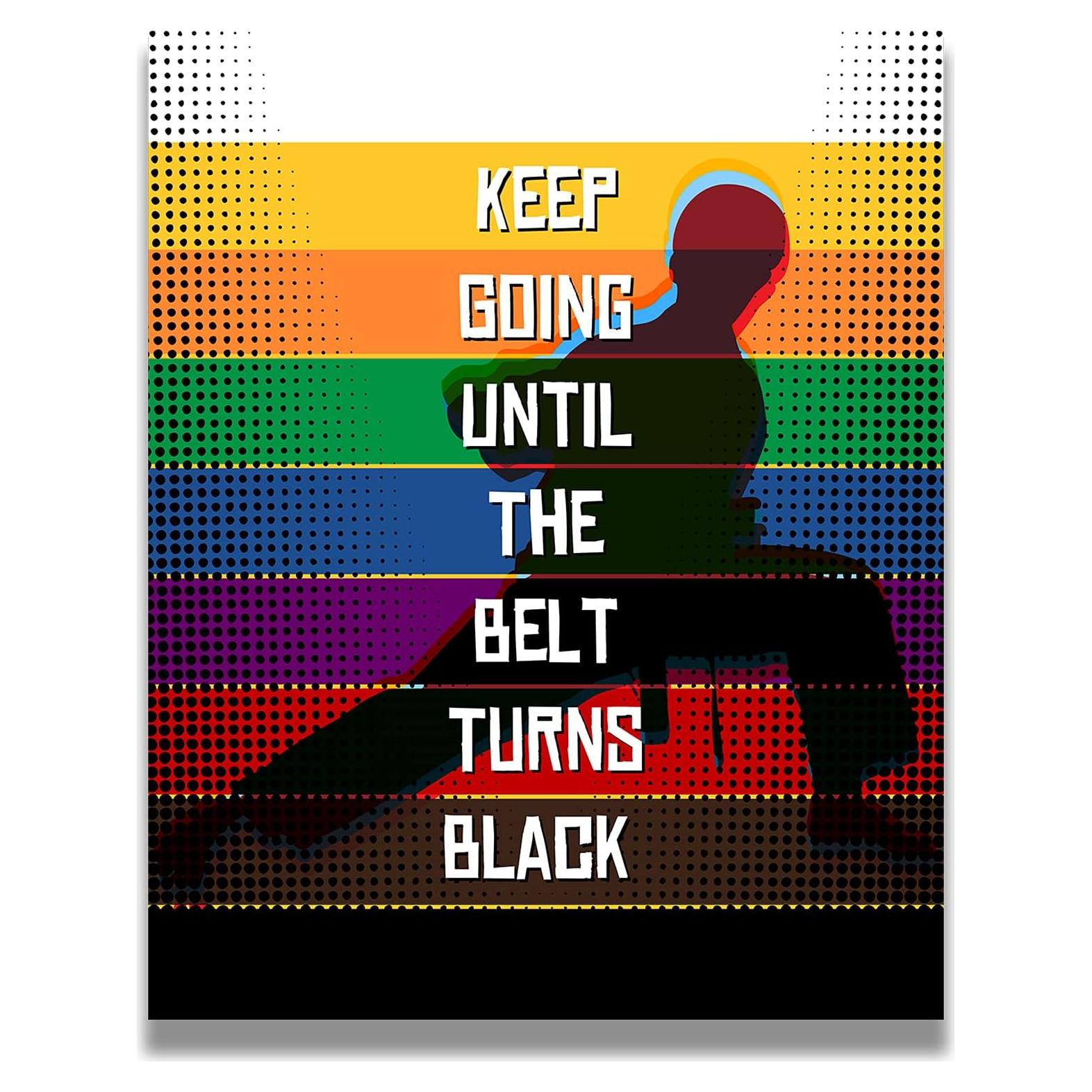 Póster Motivacional de Karate Govivo - Lienzo 20.32x25.4 cm