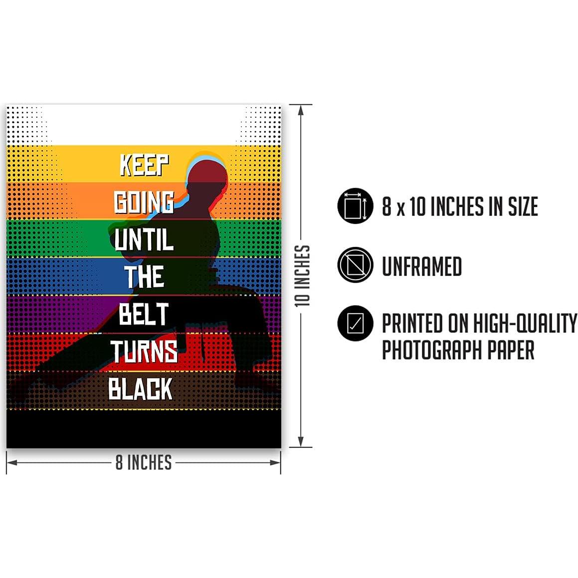 Póster Motivacional de Karate Govivo - Lienzo 20.32x25.4 cm